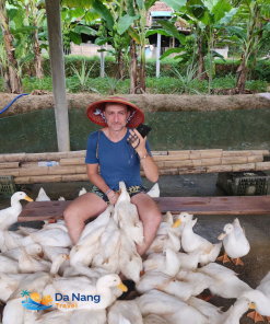 👉 Enjoy a unique duck feeding experience on a Vietnamese farm. Explore rural life, connect with nature, and discover authentic countryside activities.