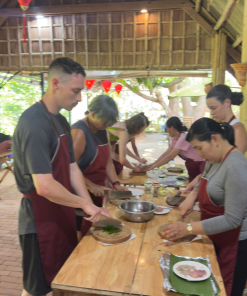 Book a private Hoi An Wellness Tour featuring Tra Que Vegetable Village farming, cooking class, Hoi An Silk Village and herbal massage. Best Hoi An cultural, food and countryside experience.